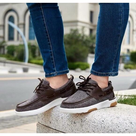 OrthoComfoot Mens 14 Orthopedic Walking Shoes Arch Support Slip-On Brown Loafers - Picture 7 of 7